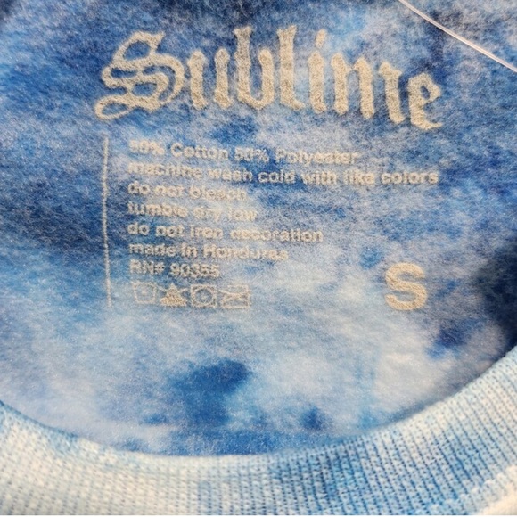 Sublime Sweatshirt Adult Small Blue Tie-Dye Band Tee Memorabilia Mens Unisex - Picture 6 of 9